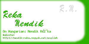 reka mendik business card